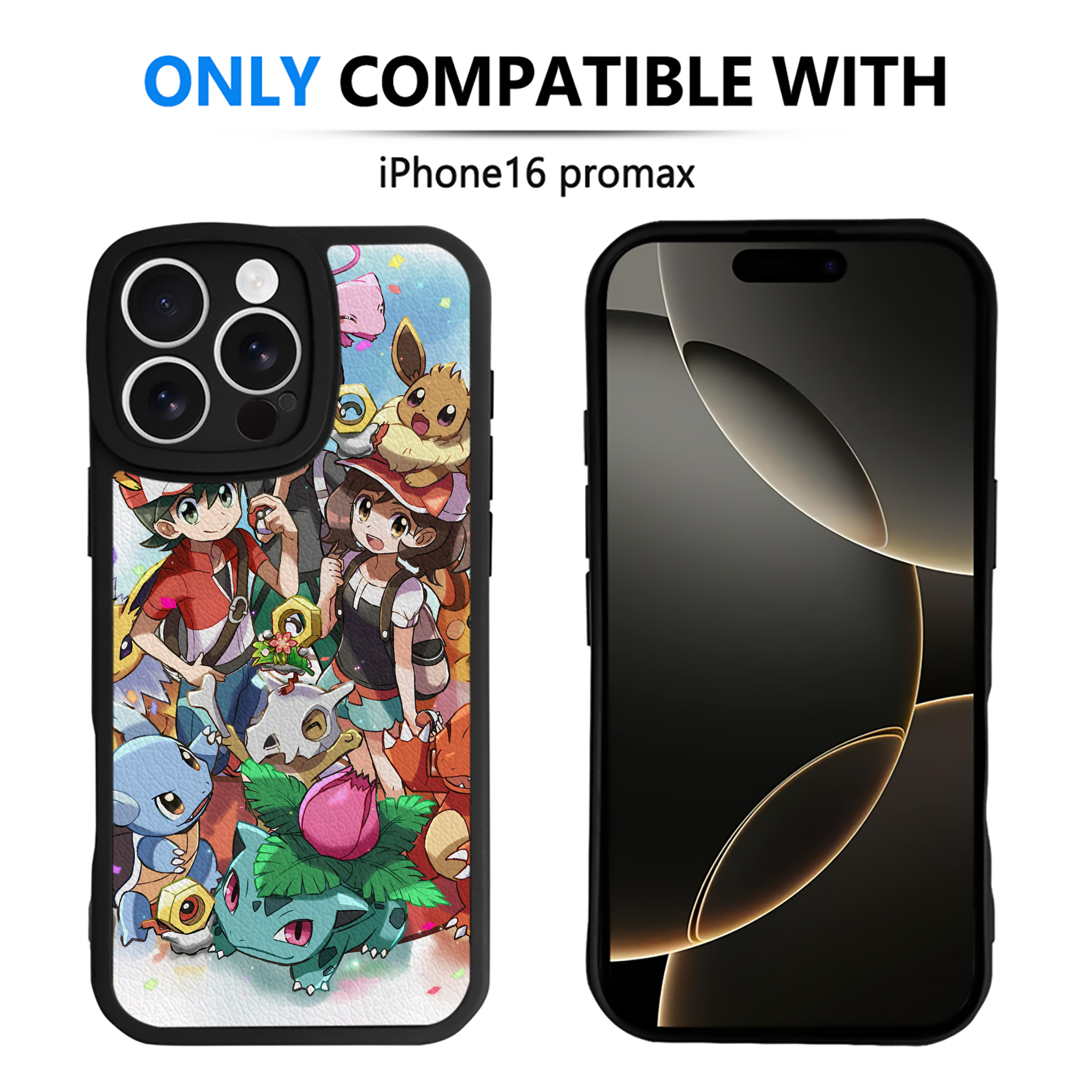 （画像用） ポケットモンスター Pokémon 【iPhone 16シリーズ対応】シリコンスマホケース（レザー調） 材質：シリコン